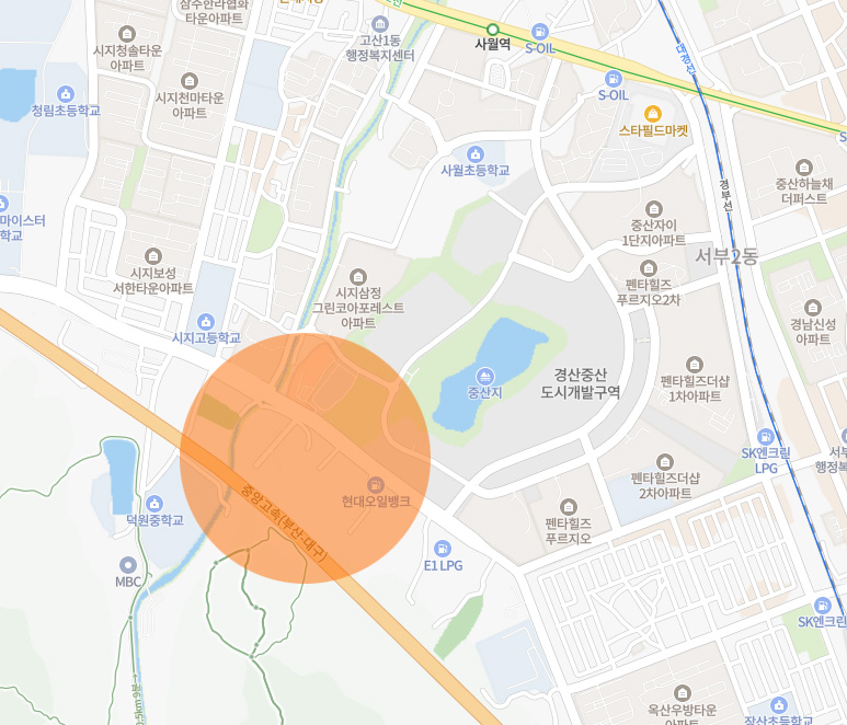 경산 중산지구 인접 전망 좋은 성암산 570평 토지 매매