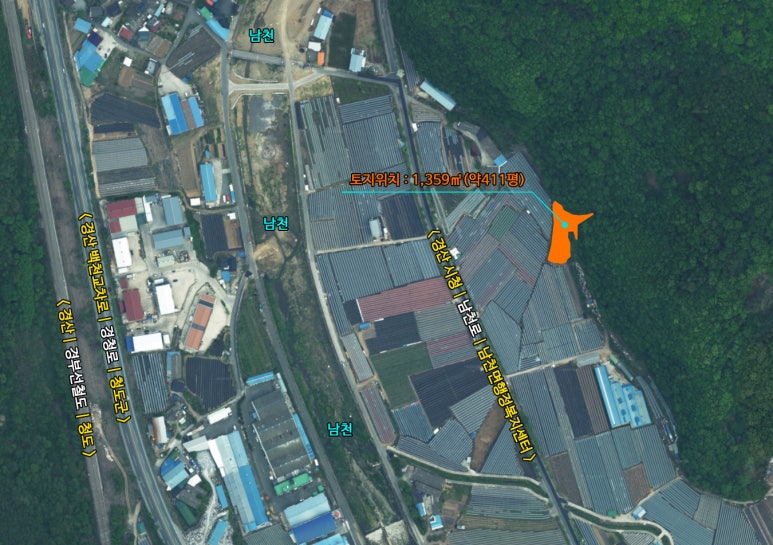 경산 남천면사무소 인근 약 411평 토지·땅 매매
